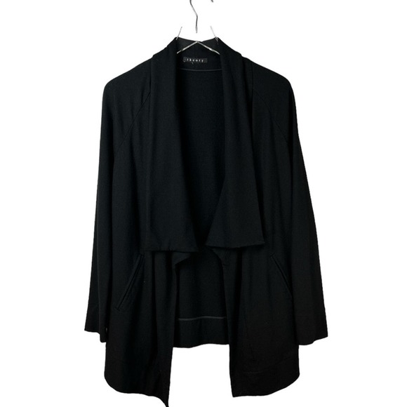 Theory Elegant Black Draped Jacket Sz. M -Copy - Picture 4 of 12